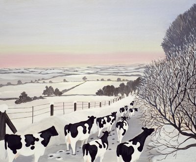 Friesians in Winter by Maggie Rowe